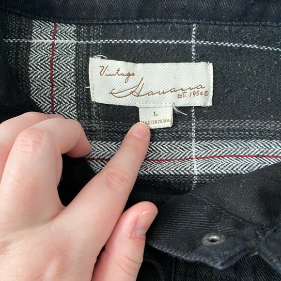 Vintage Havana Twill Plaid Shirt Jacket - NWT - Picture 6 of 7